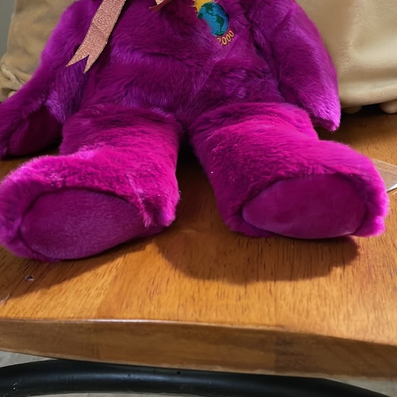 Beanie Baby/Buddy Plush Fuchsia Millenium Bear with Tag - Picture 5 of 7